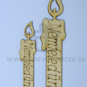 Drevená dekorácia na dušičky Sviečka Nemfeledunk