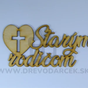 Drevený nápis na dušičky Starým rodičom