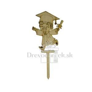 Alternative view of Drevený zápich promócie Chlapček 1