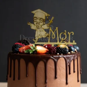 Drevený zápich promócie Chlapček Mgr.1