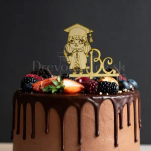 Drevený zápich promócie Dievčatko Bc. 1