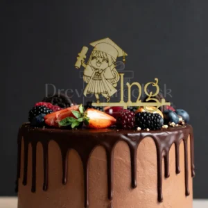 Drevený zápich promócie Dievčatko Ing